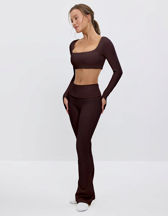 Брюки клеш с широким поясом MELA