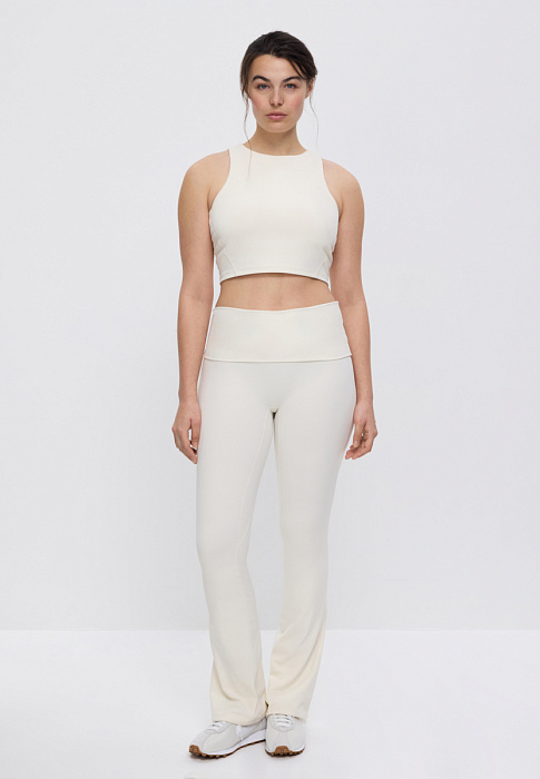 Спортивные брюки клеш с широким поясом MELA