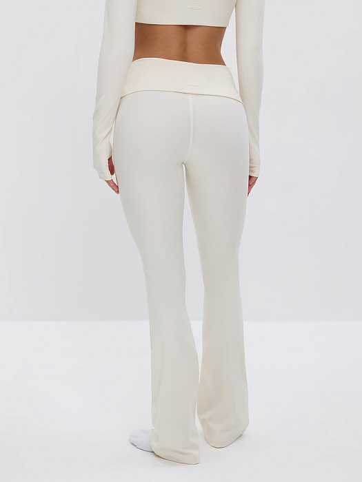 Спортивные брюки клеш с широким поясом MELA