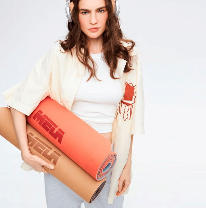 Нескользящий коврик для йоги и фитнеса MELA