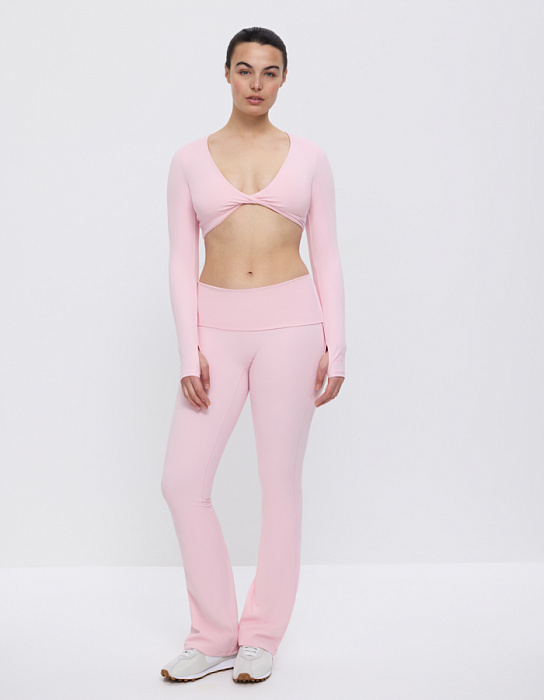 Спортивные брюки клеш с широким поясом MELA