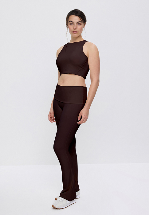 Брюки клеш с широким поясом MELA