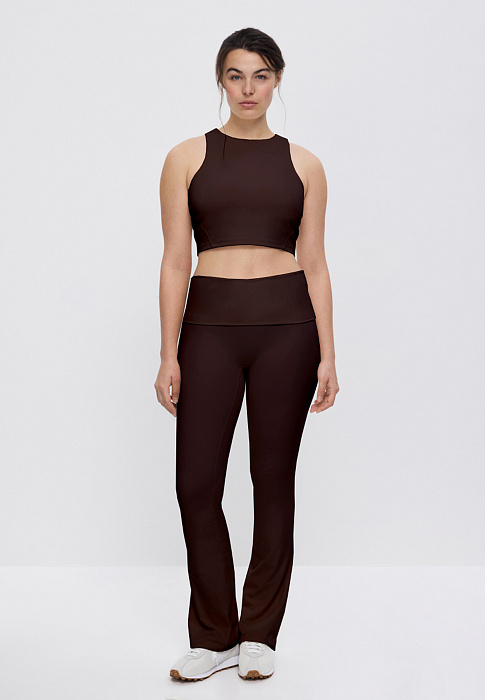 Брюки клеш с широким поясом MELA